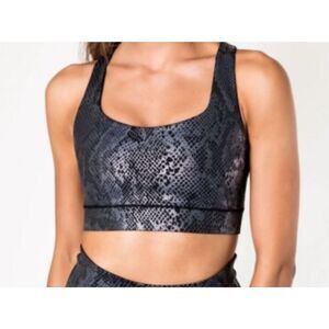 NWOT IVL Collective Snakeskin Crossbosy Straps Athlethic Sports Bra Women's 4